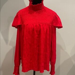 Bright holiday  Red Women's Top
